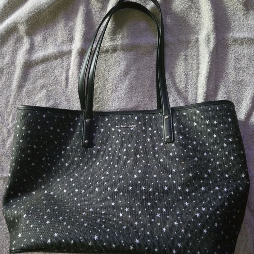 Michael Kors Black and White Star Tote